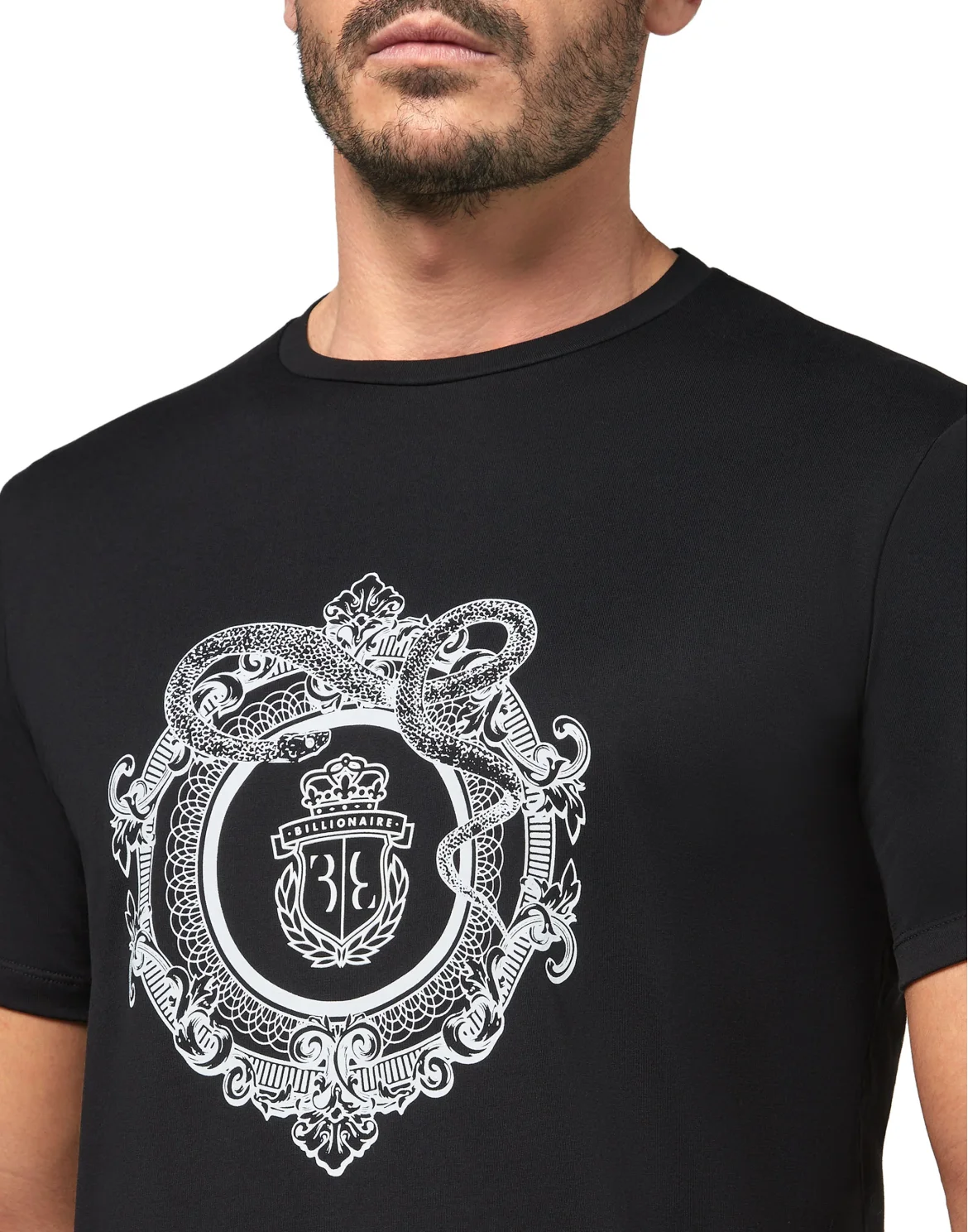 T-shirt Round Neck SS Snake, цвет: Черный