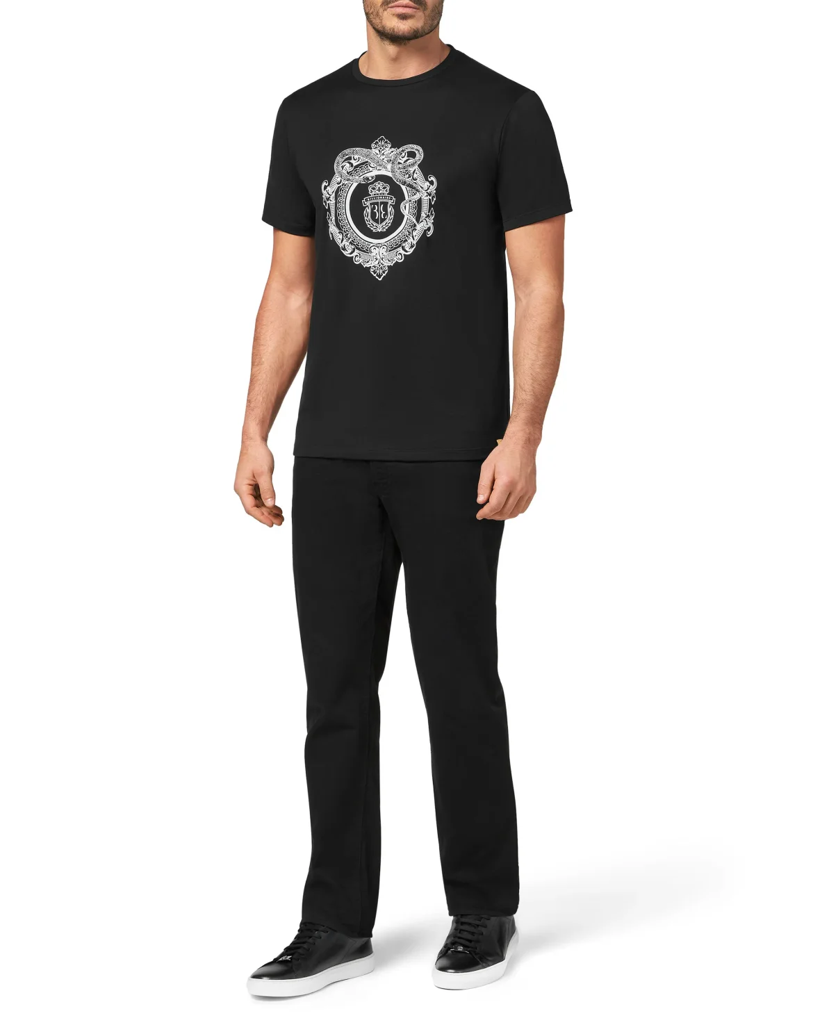 T-shirt Round Neck SS Snake, цвет: Черный