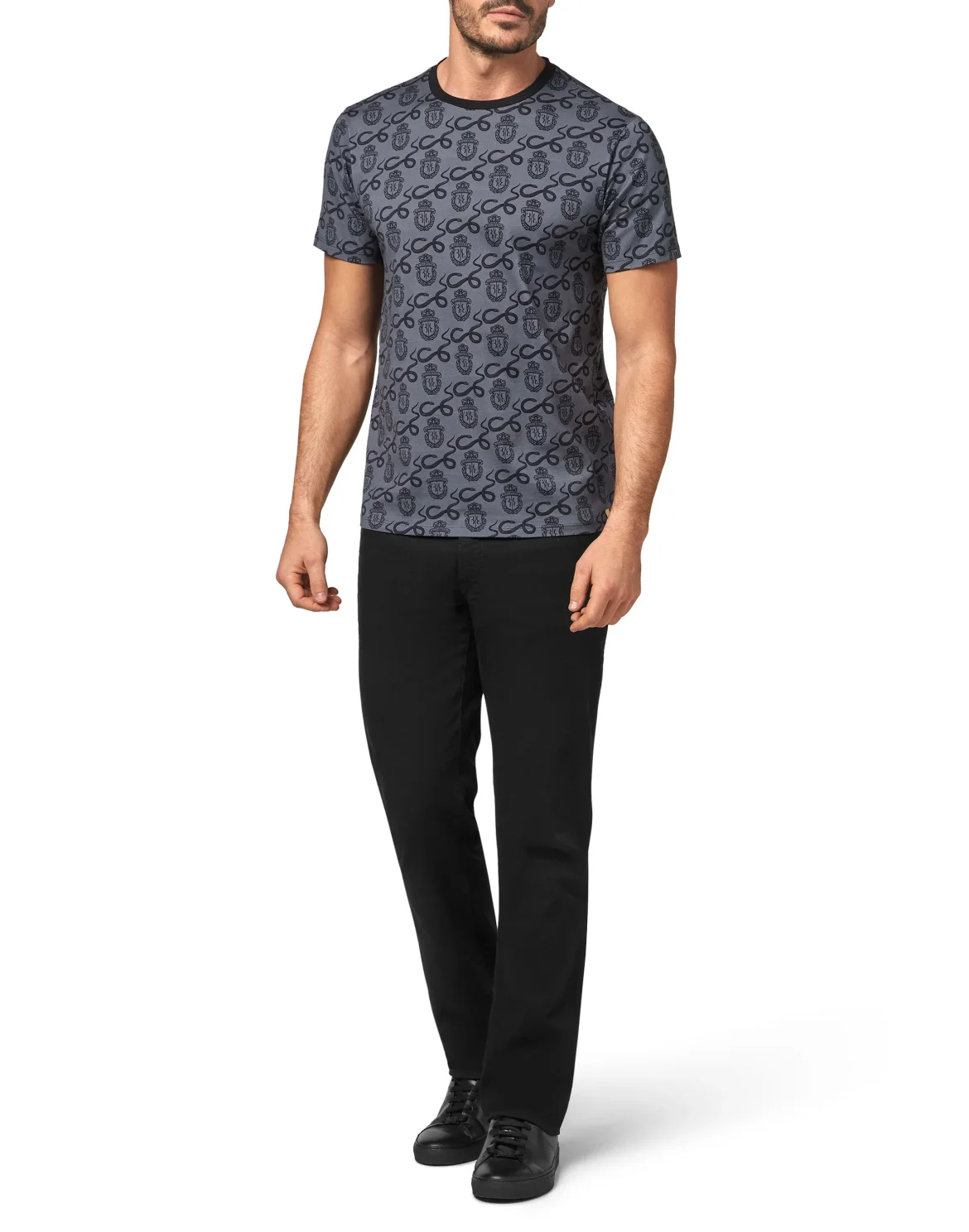 T-shirt Round Neck SS  Snake, цвет: Серый
