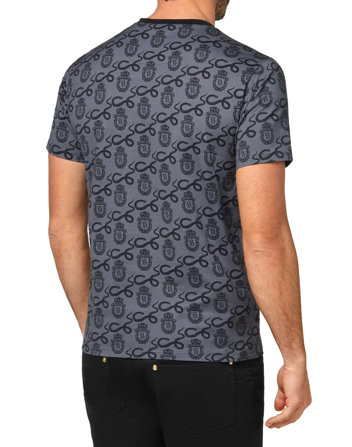 T-shirt Round Neck SS  Snake, цвет: Серый