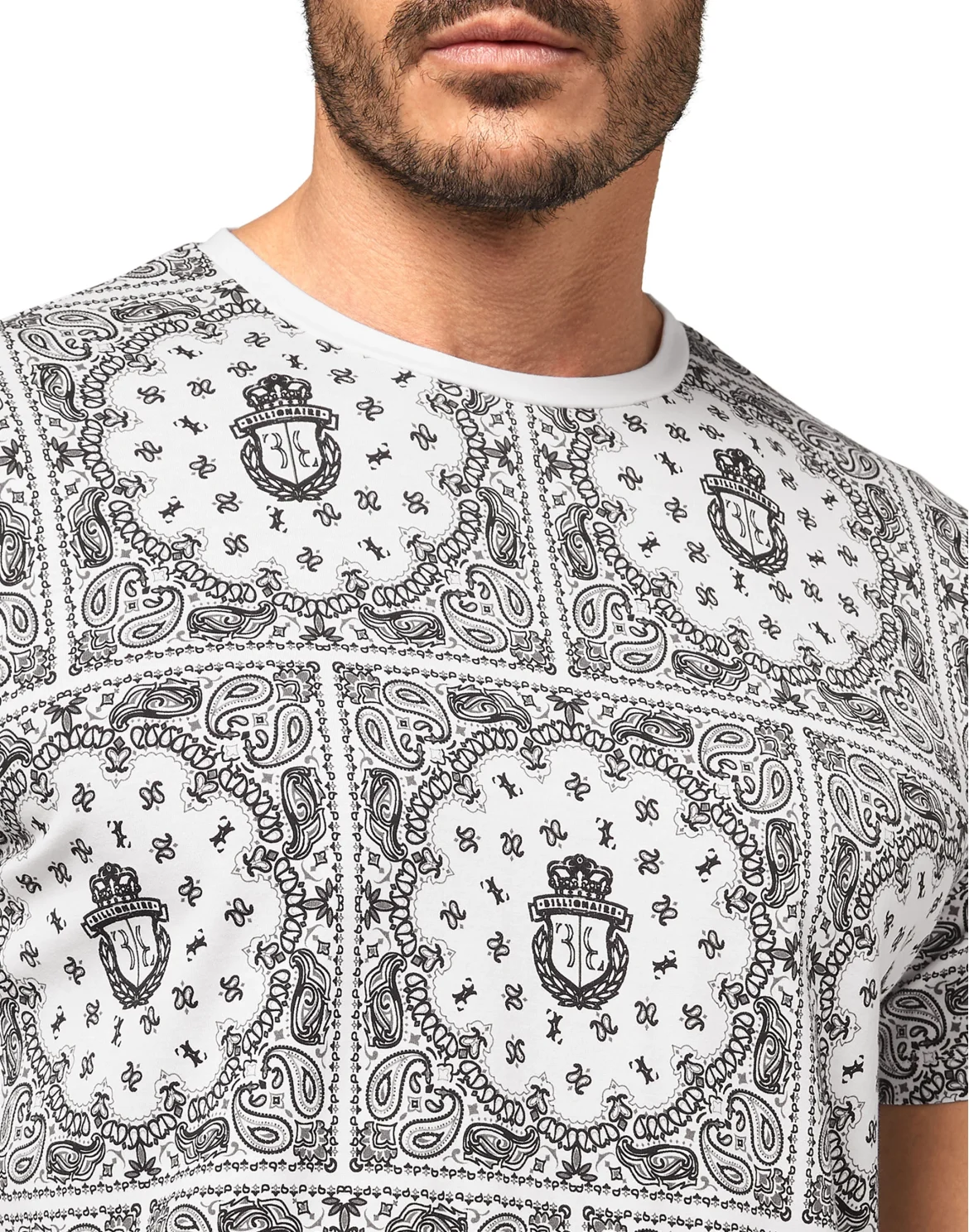 T-shirt Round Neck SS Geometric, цвет: Белый