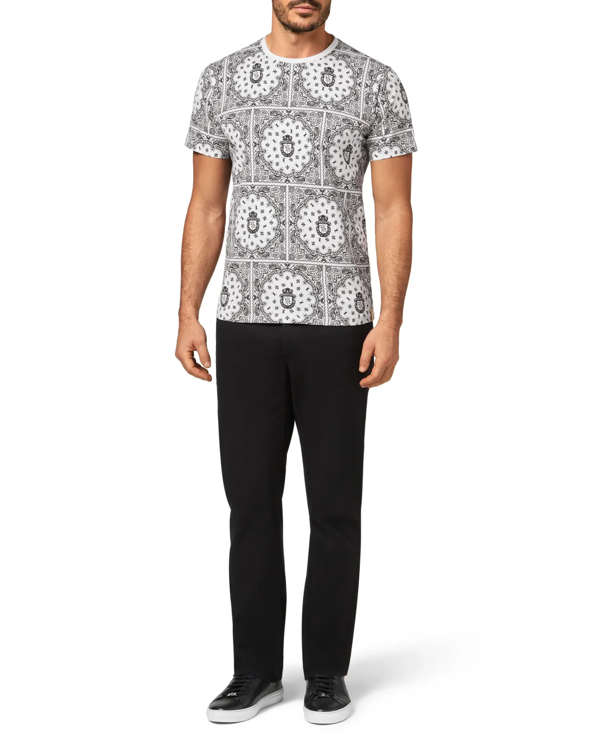 T-shirt Round Neck SS Geometric, цвет: Белый
