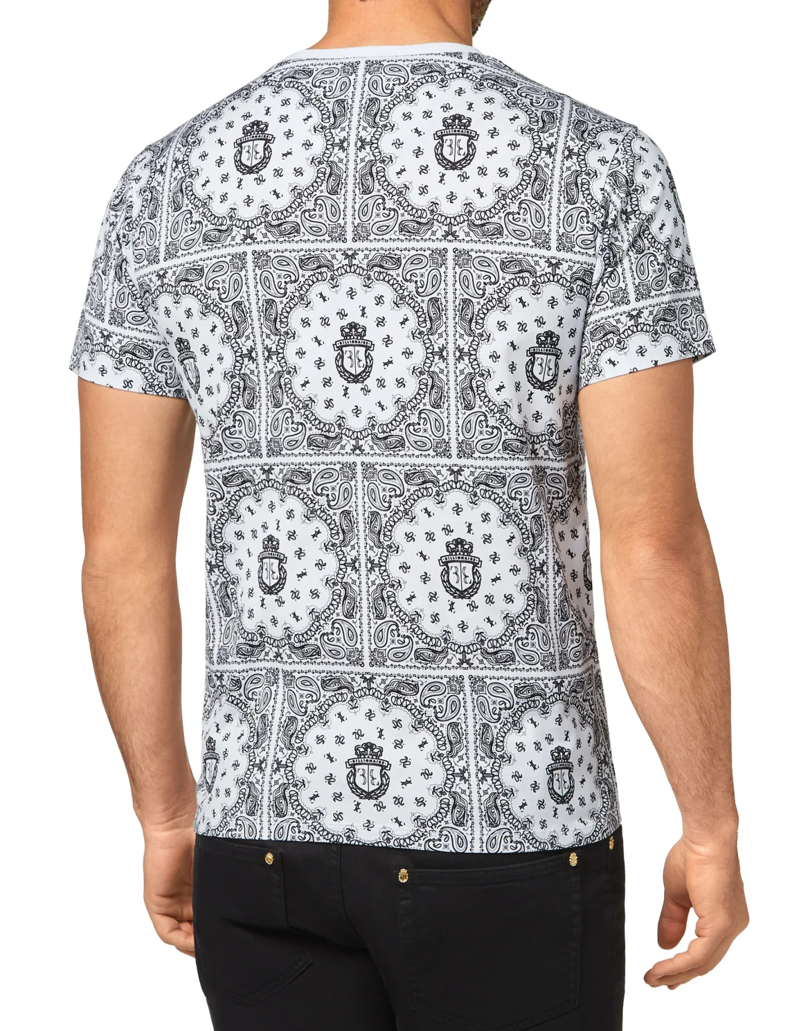 T-shirt Round Neck SS Geometric, цвет: Белый
