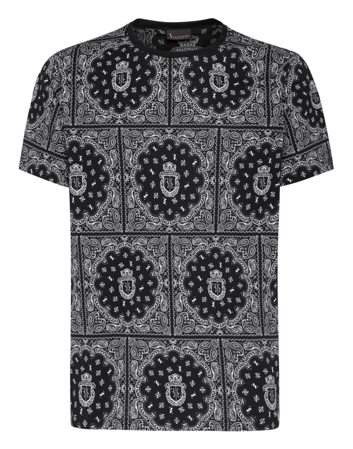 T-shirt Round Neck SS Geometric, цвет: Черный