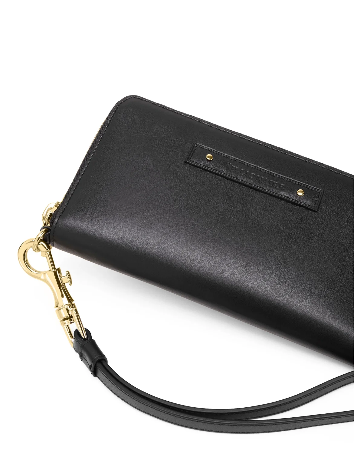Leather Double zip around, цвет: Черный
