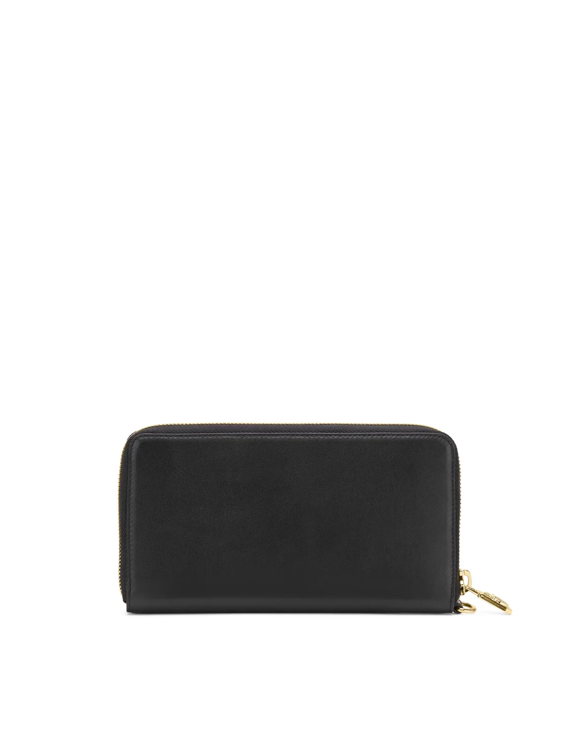 Leather Double zip around, цвет: Черный