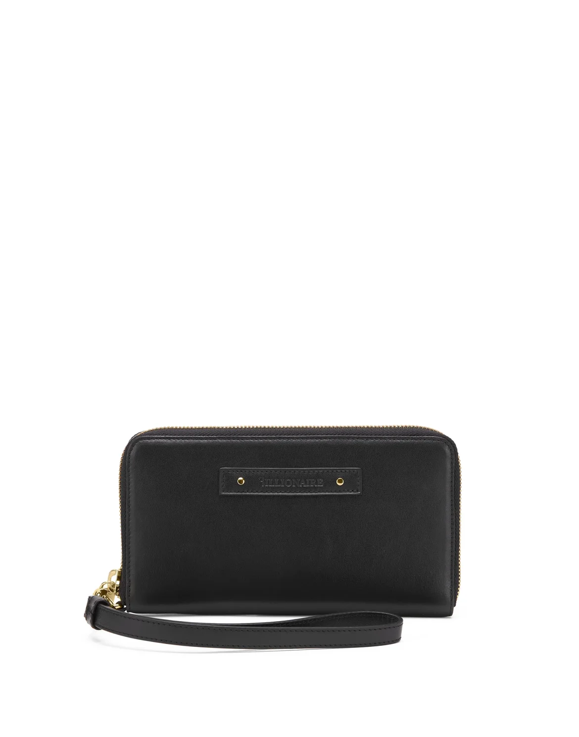Leather Double zip around, цвет: Черный