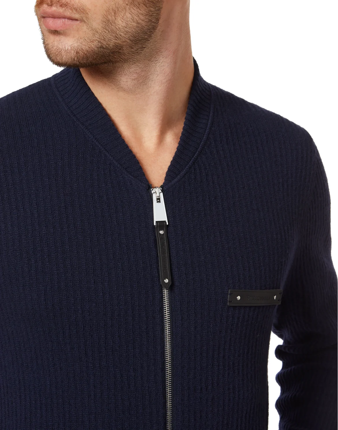 Knit Bomber Jacket, цвет: Синий