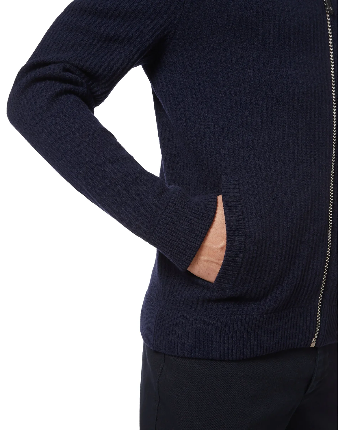 Knit Bomber Jacket, цвет: Синий