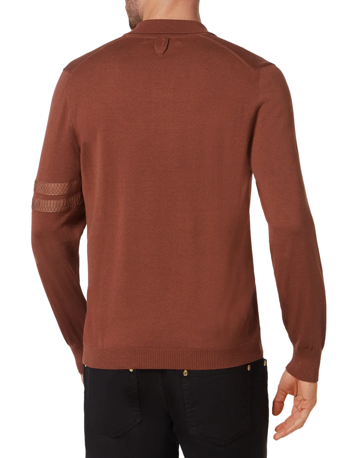 Knit Pullover Polo-Neck LS, цвет: Коричневый