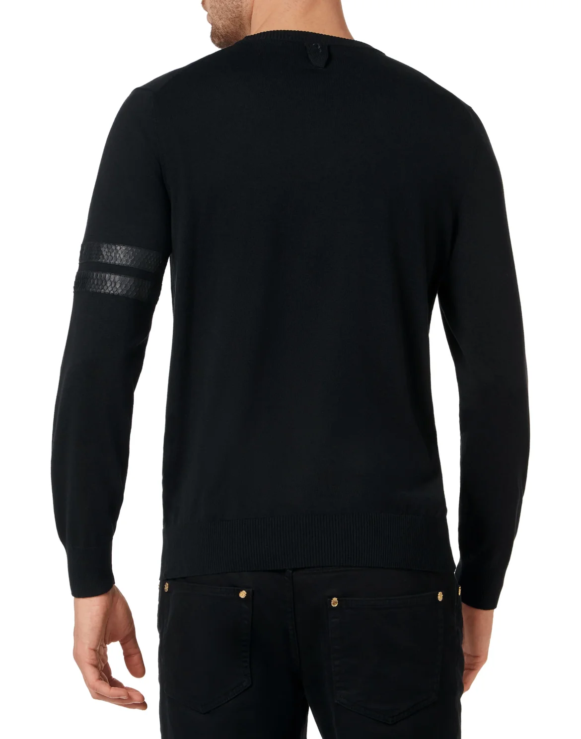 Knit Pullover Round Neck LS, цвет: Черный