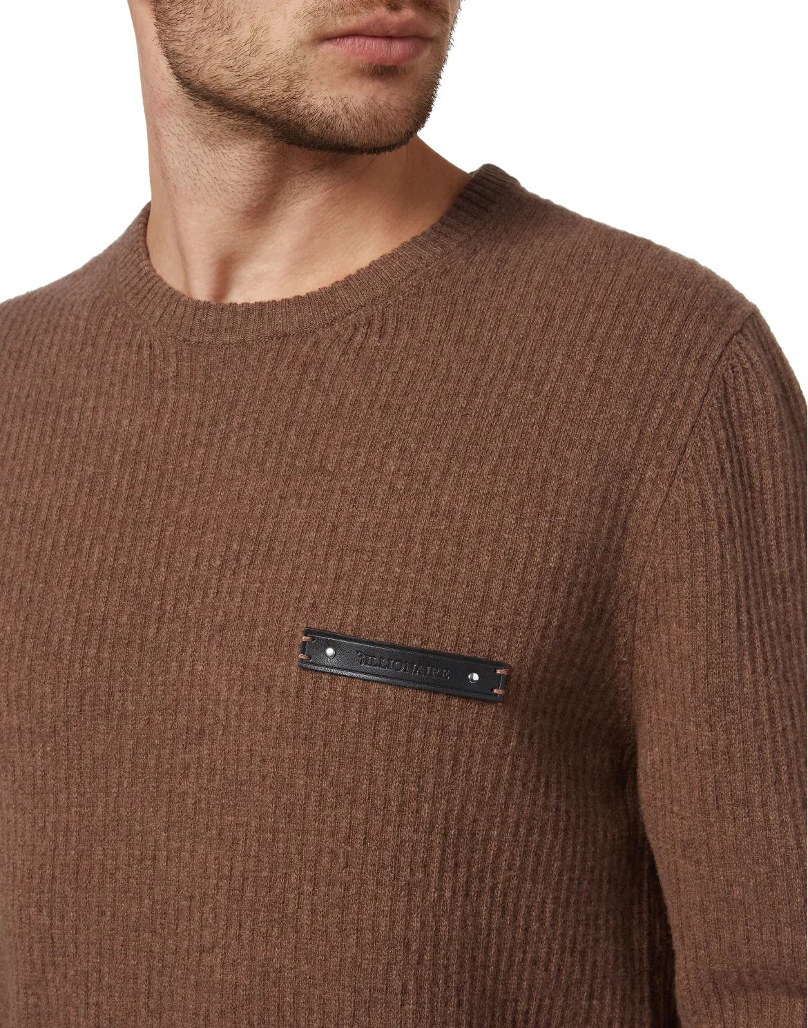 Knit Pullover Round Neck LS, цвет: Коричневый
