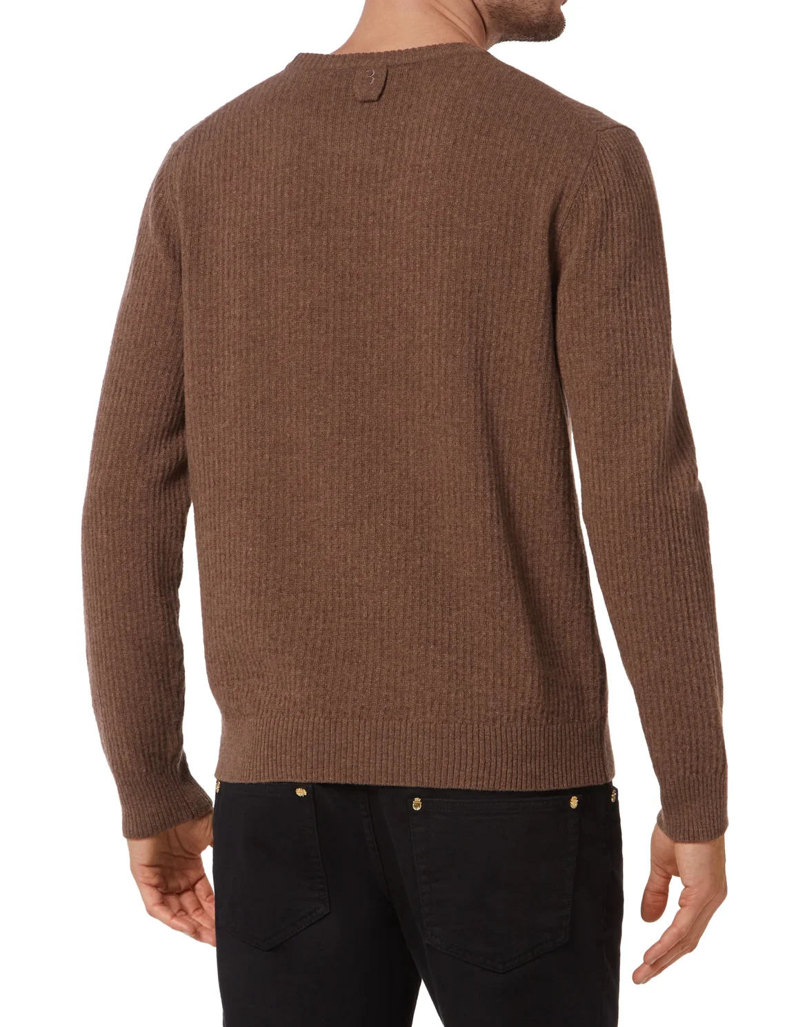Knit Pullover Round Neck LS, цвет: Коричневый