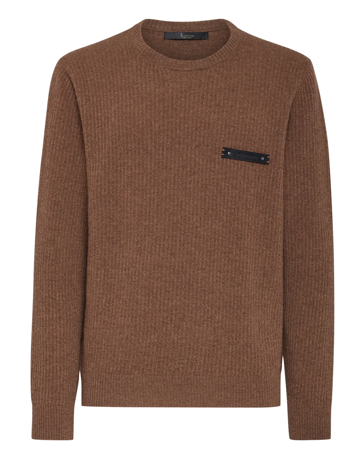 Knit Pullover Round Neck LS, цвет: Коричневый