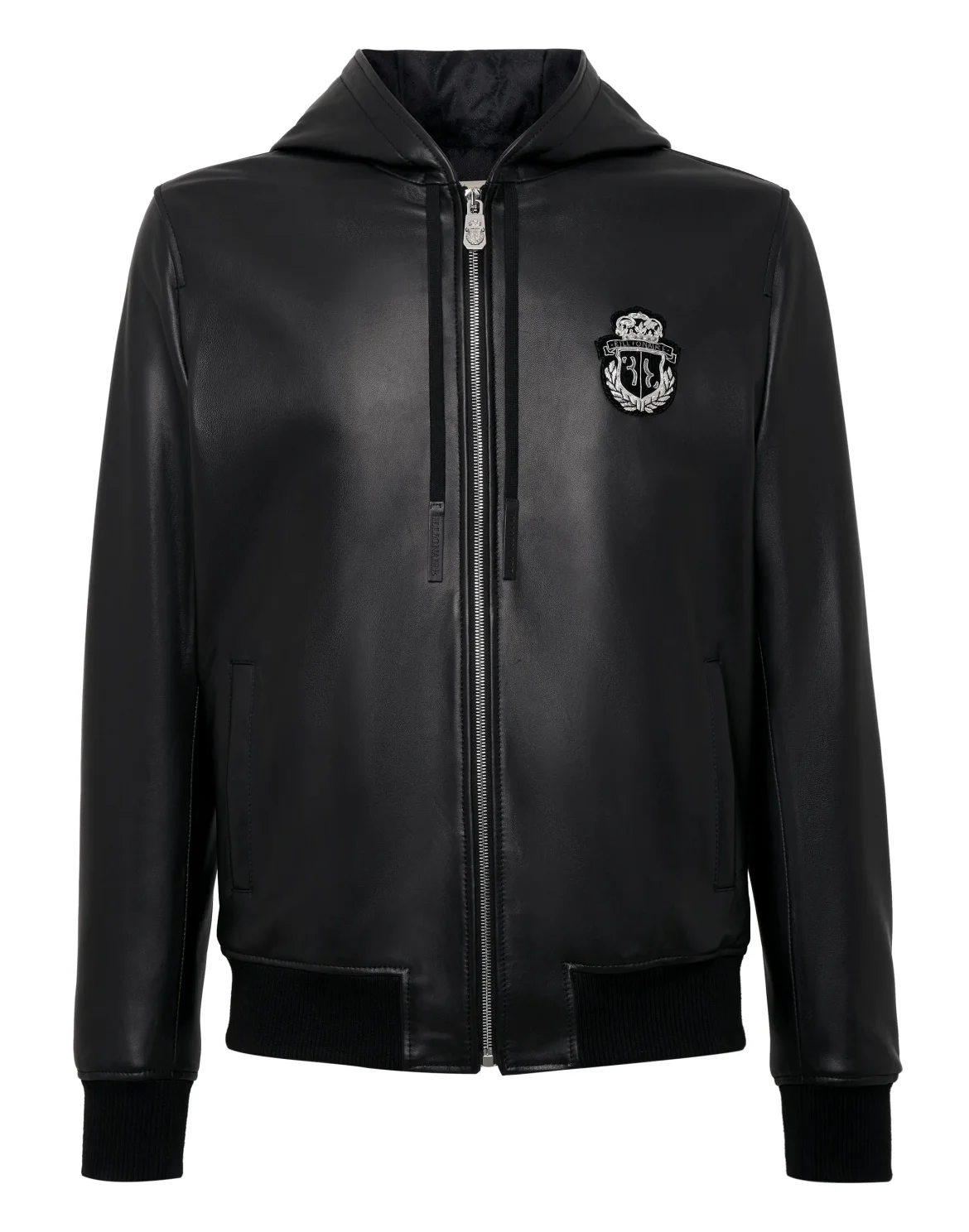 Leather Bomber, цвет: Черный