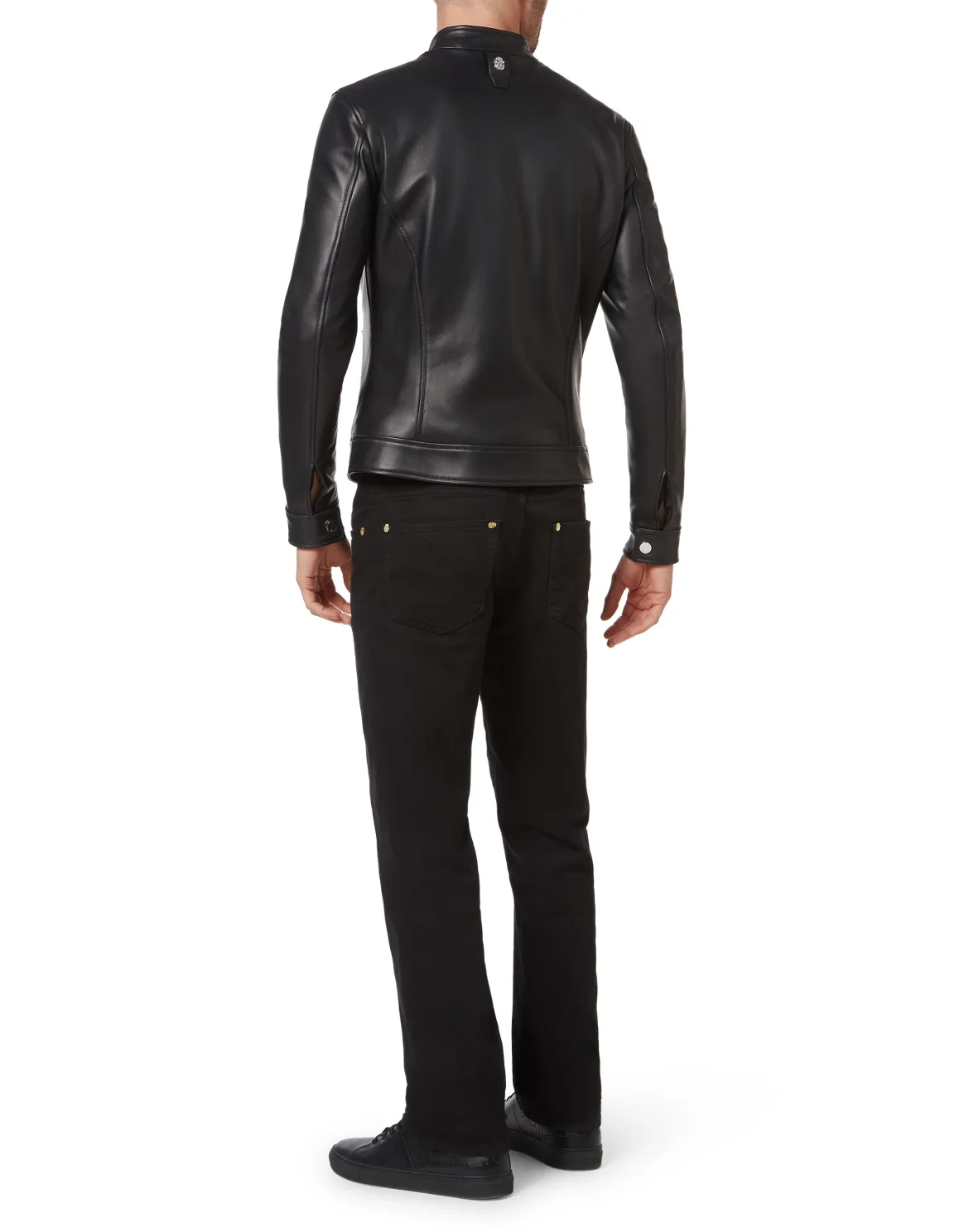 Leather Moto Jacket, цвет: Черный