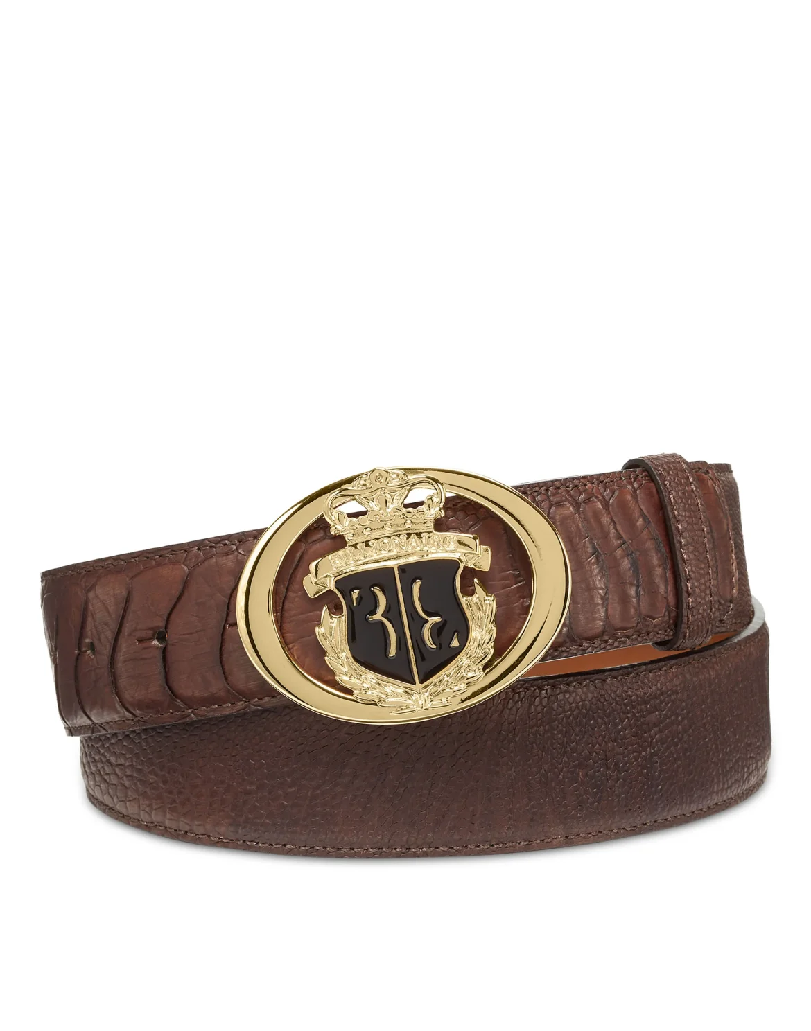Ostrich Leather Belt, цвет: Коричневый