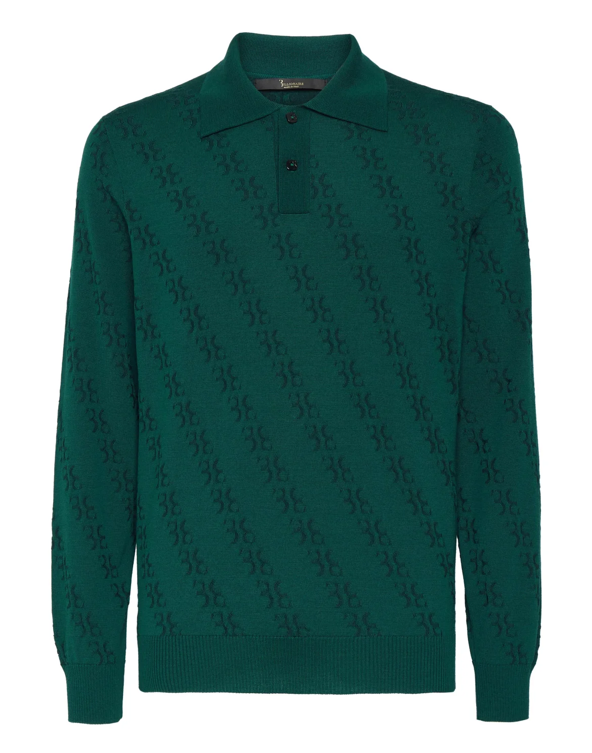 Wool and Silk Pullover Polo-Neck LS, цвет: Зеленый