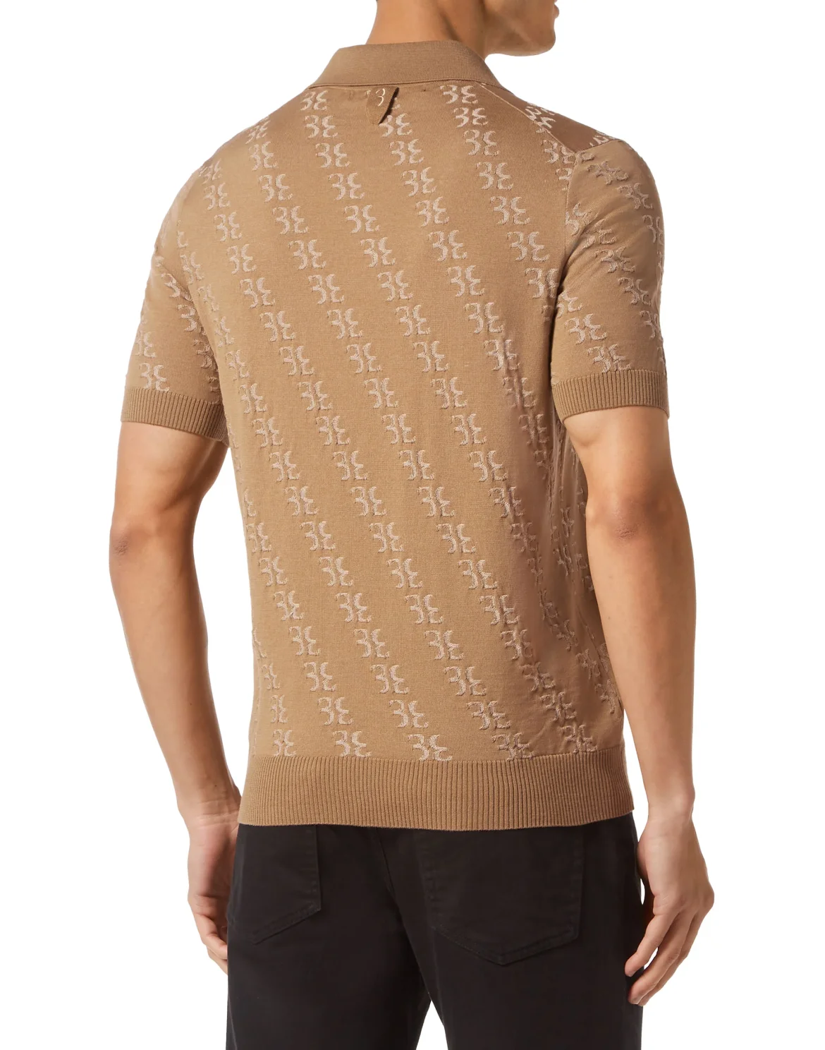 Wool and Silk Pullover Polo-Neck SS, цвет: Бежевый