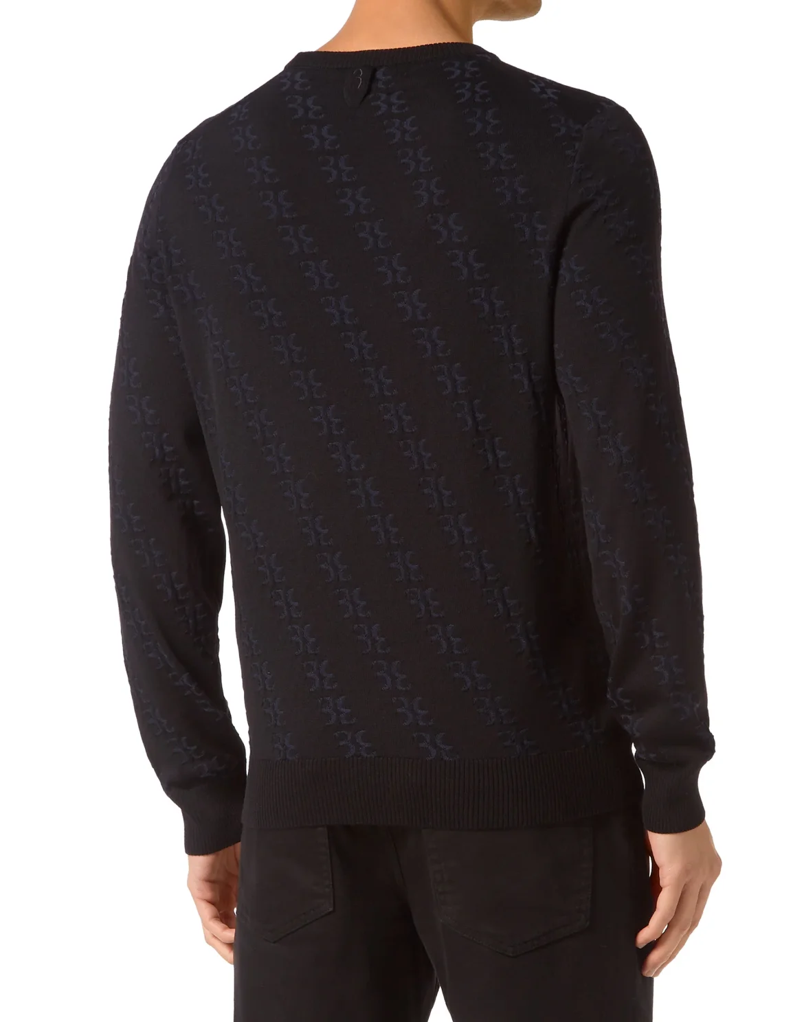 Wool and Silk Pullover Round Neck LS, цвет: Черный