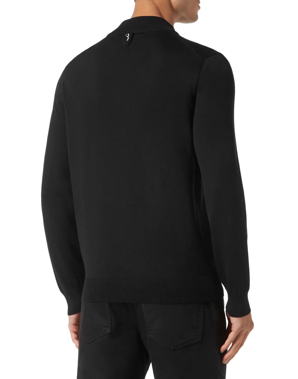 Wool and Silk Pullover full zip, цвет: Черный