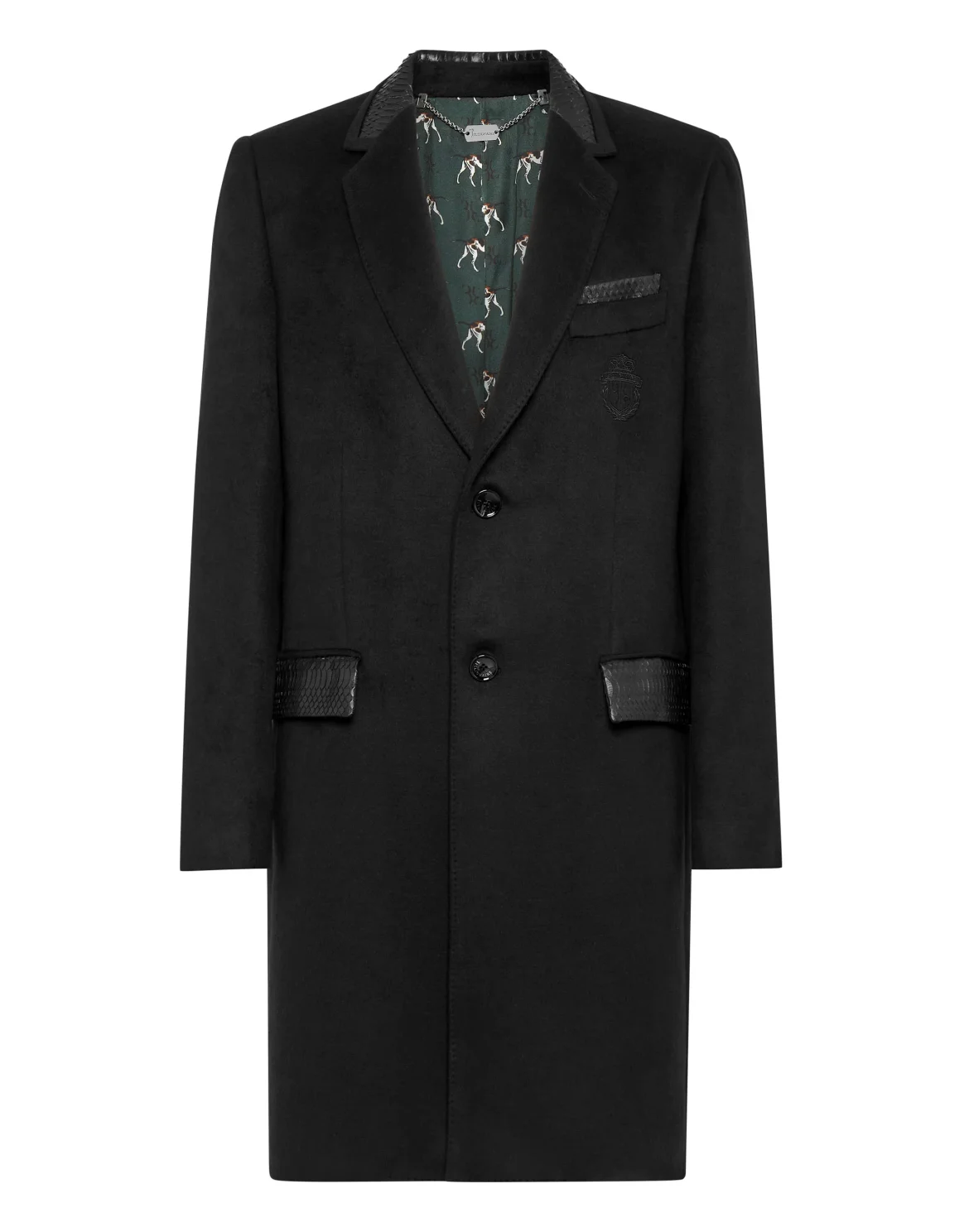 Silk and Elaphe Coat Long, цвет: Черный