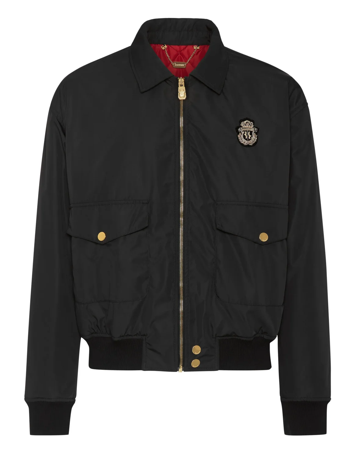 Nylon and Suede Puffer Jacket, цвет: Черный