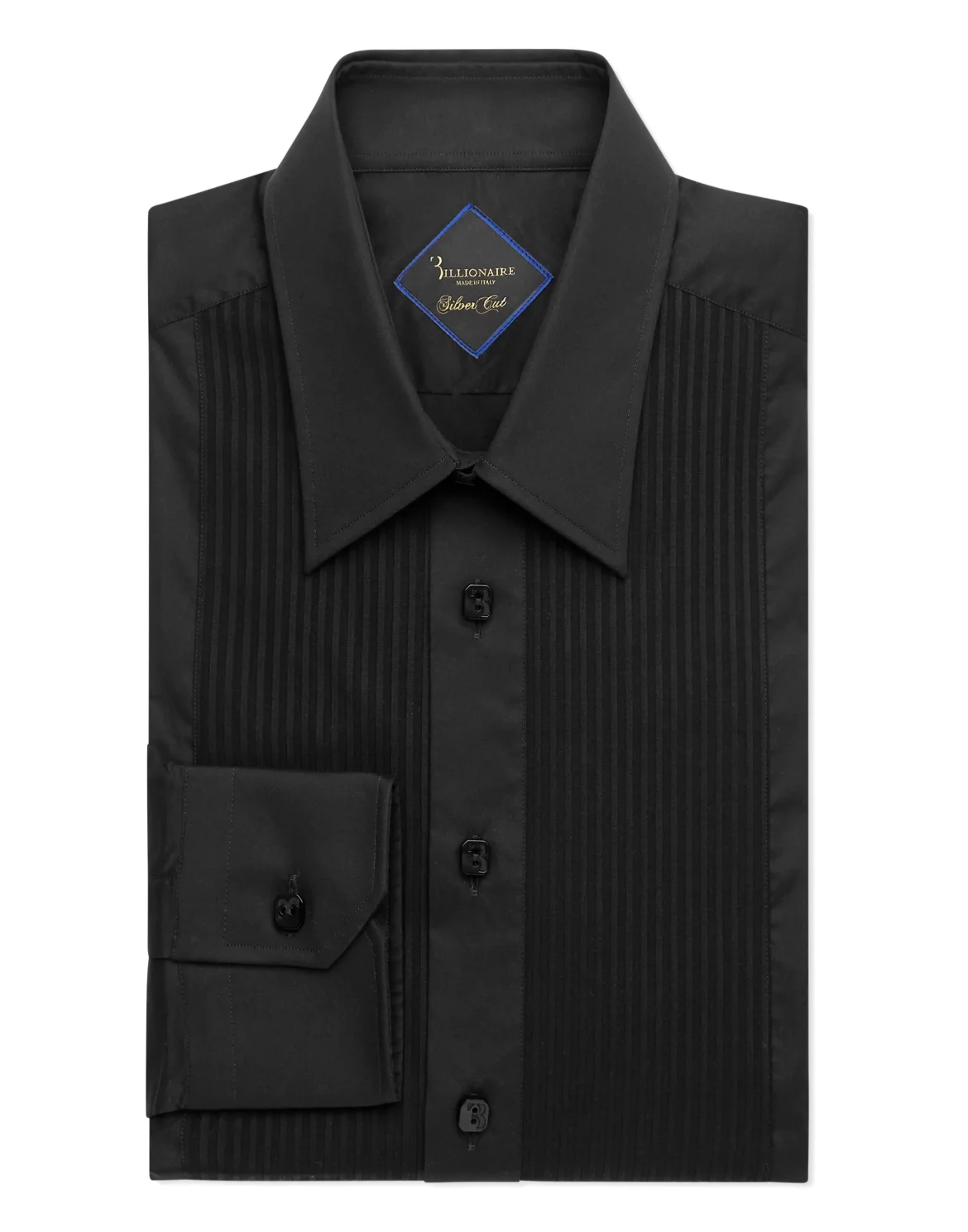Textured Cotton Smoking Shirt, цвет: Черный