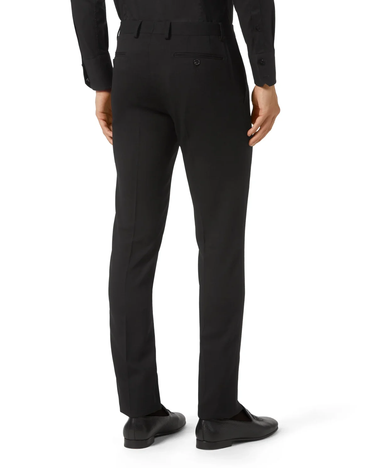 Light Wool Long Trousers, цвет: Черный