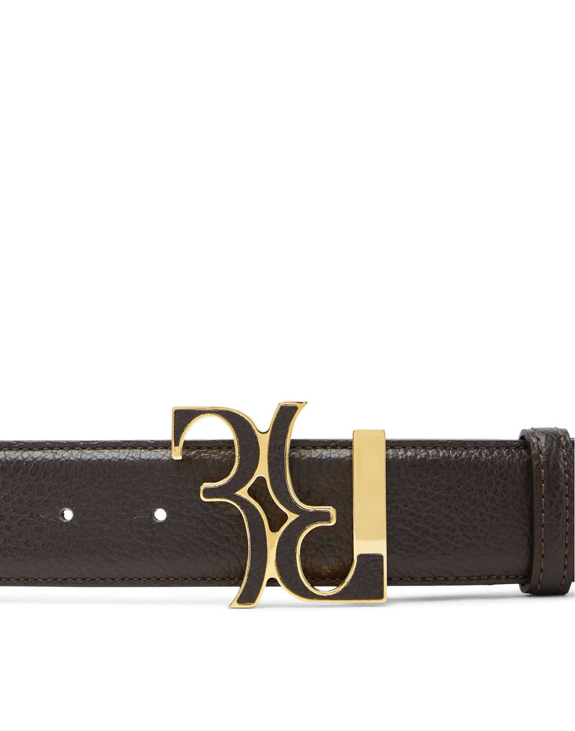 Embossed Leather Belt, цвет: Коричневый