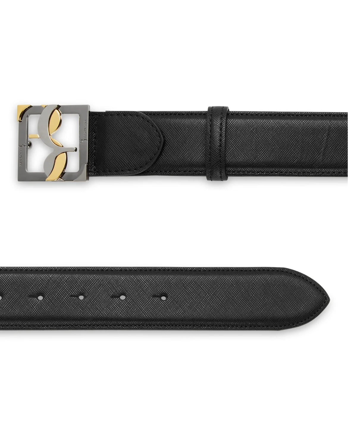 Saffiano Leather Belt, цвет: Черный