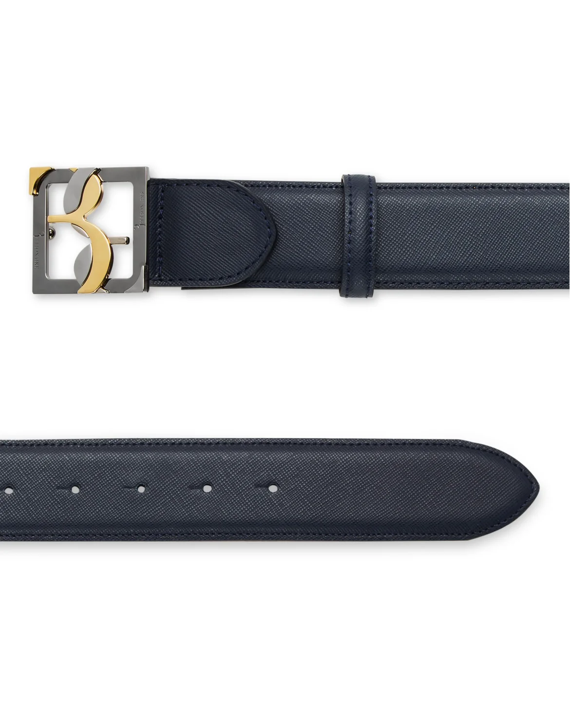 Saffiano Leather Belt, цвет: Синий
