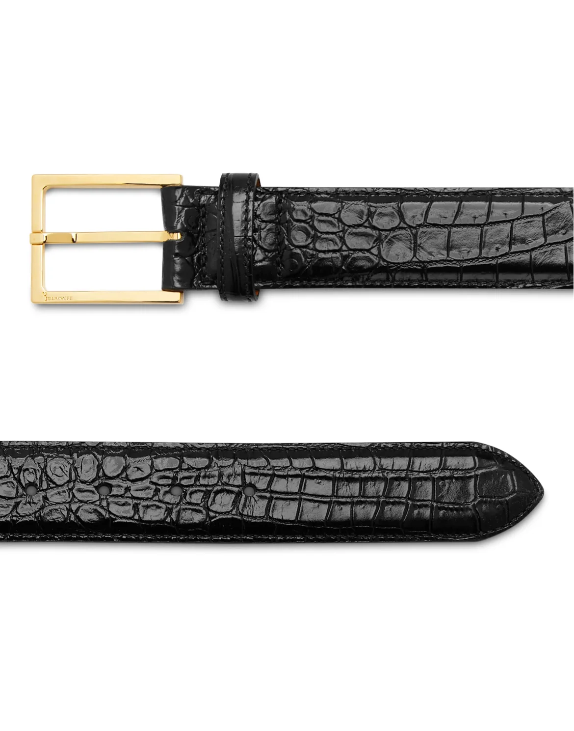 Crocco Printed Leather Belt, цвет: Черный
