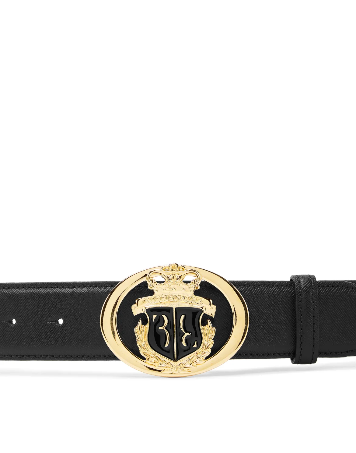 Saffiano Leather Belt, цвет: Черный