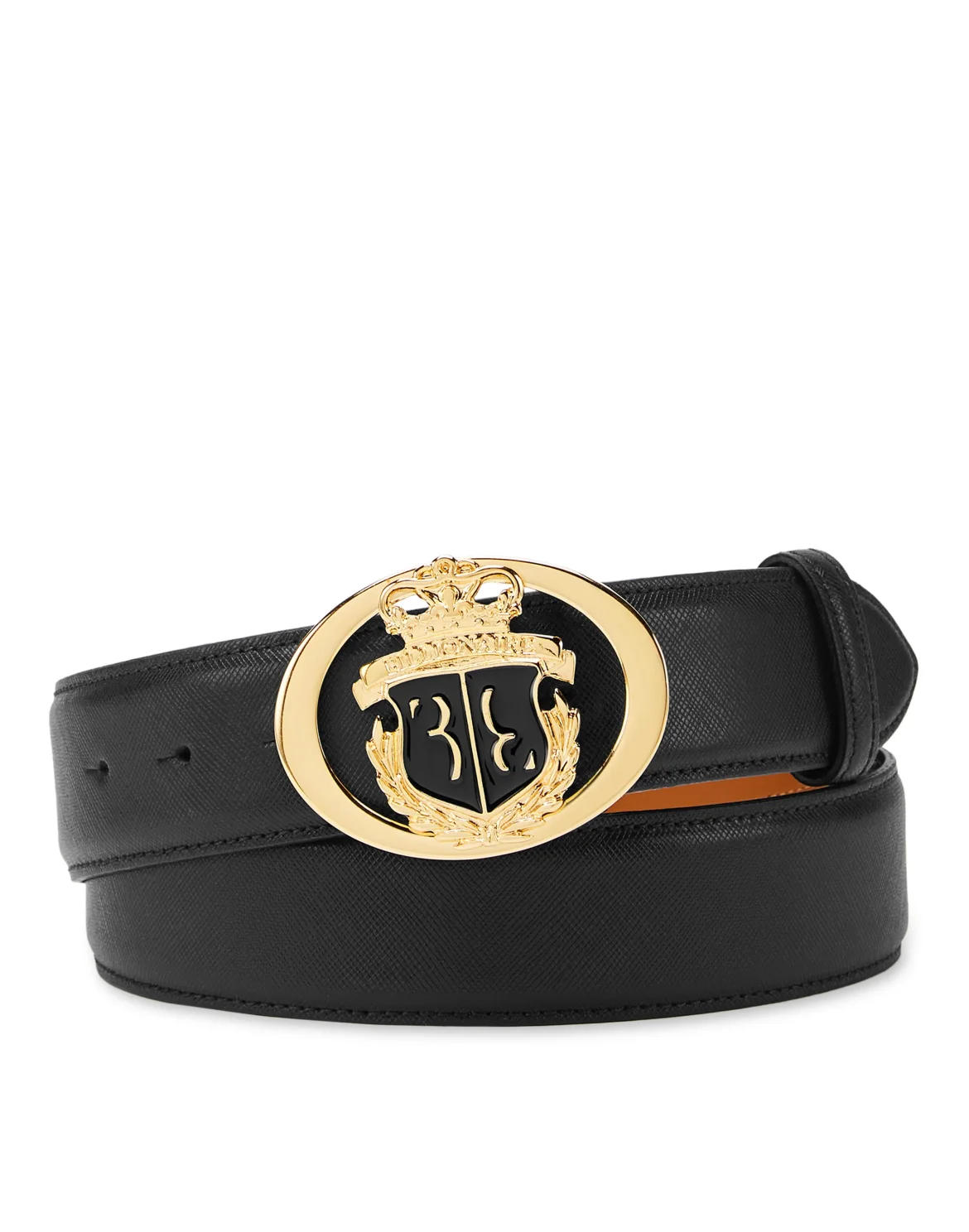 Saffiano Leather Belt, цвет: Черный