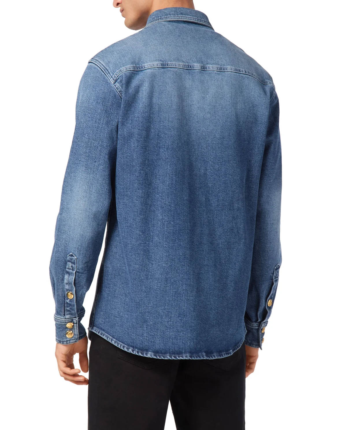 Crest Denim Shirt, цвет: Синий