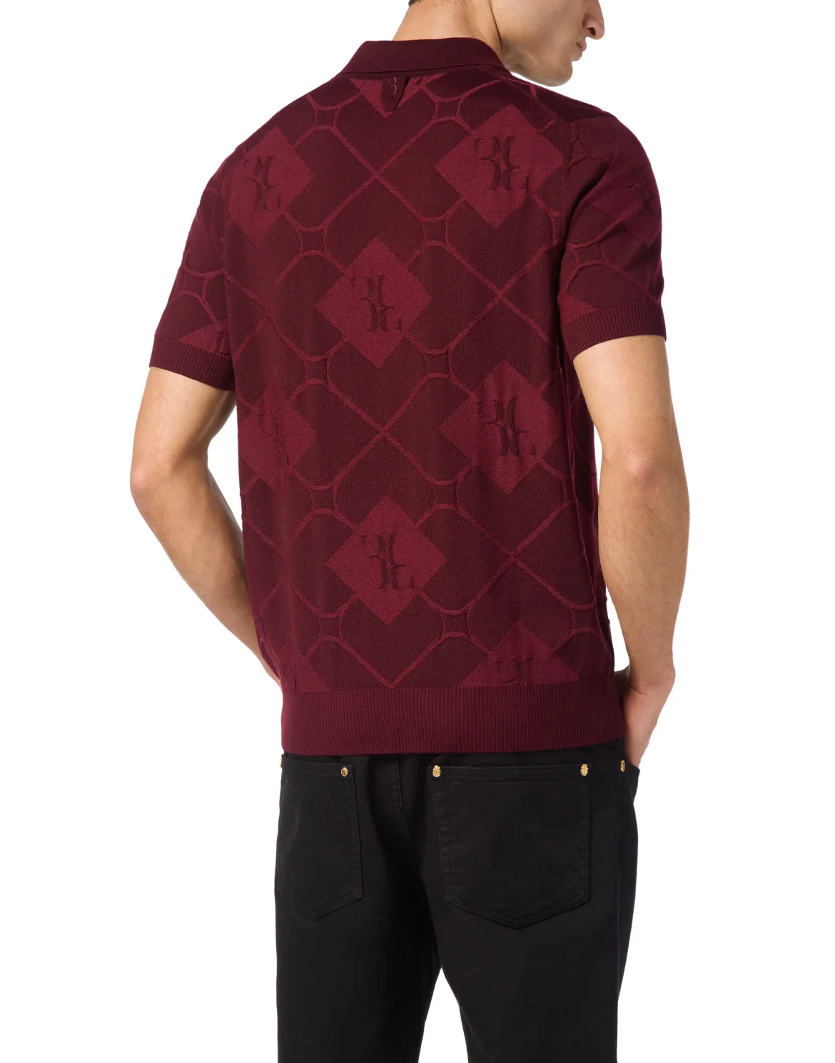 Silk/Wool Pullover Polo-Neck SS, цвет: Красный