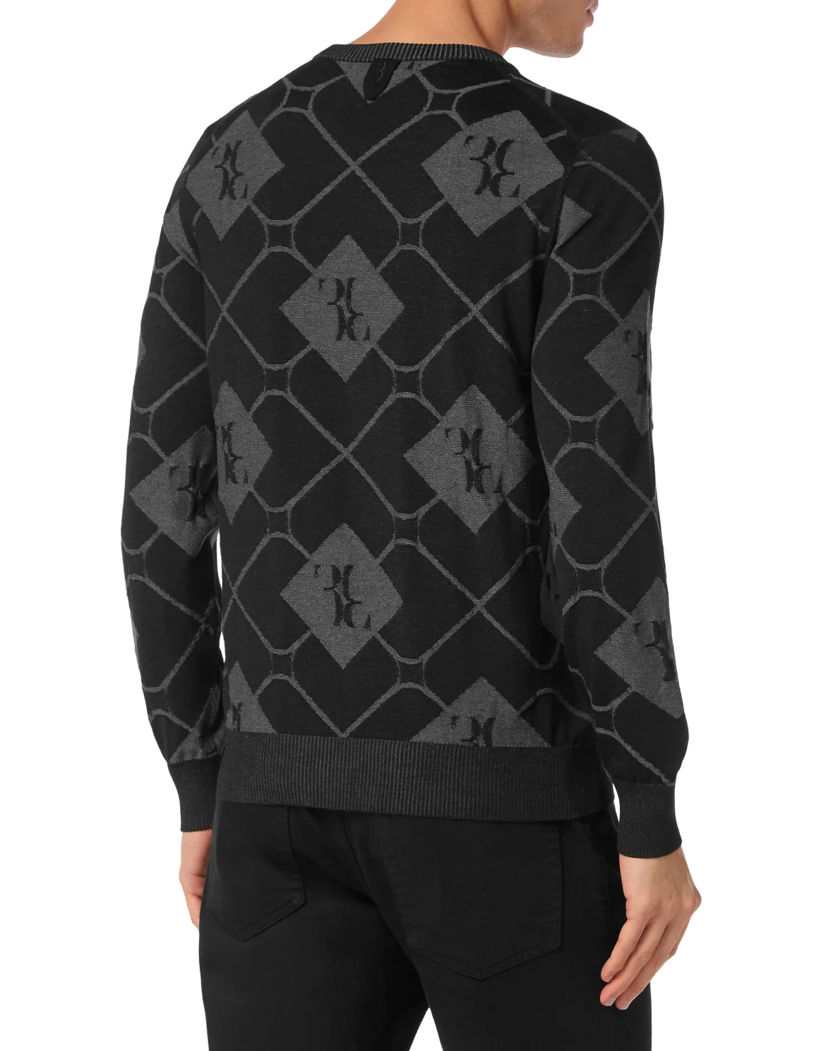 Silk/Wool Pullover Round Neck LS, цвет: Черный