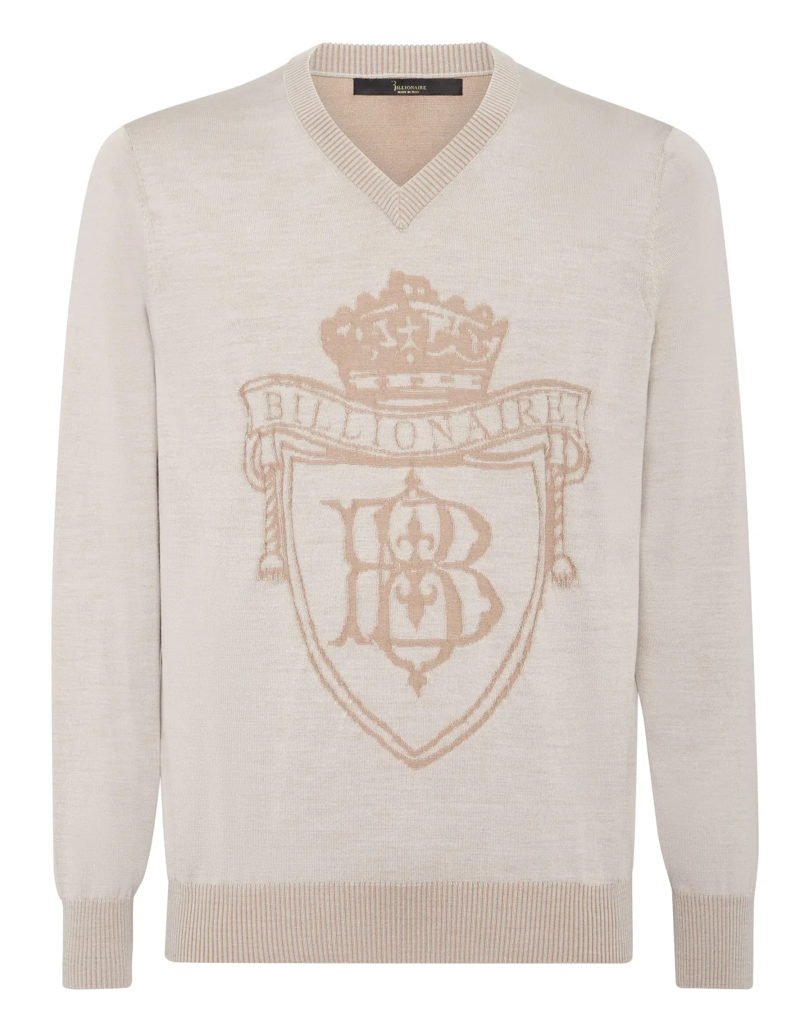 Silk/Wool Pullover V-Neck LS, цвет: Белый