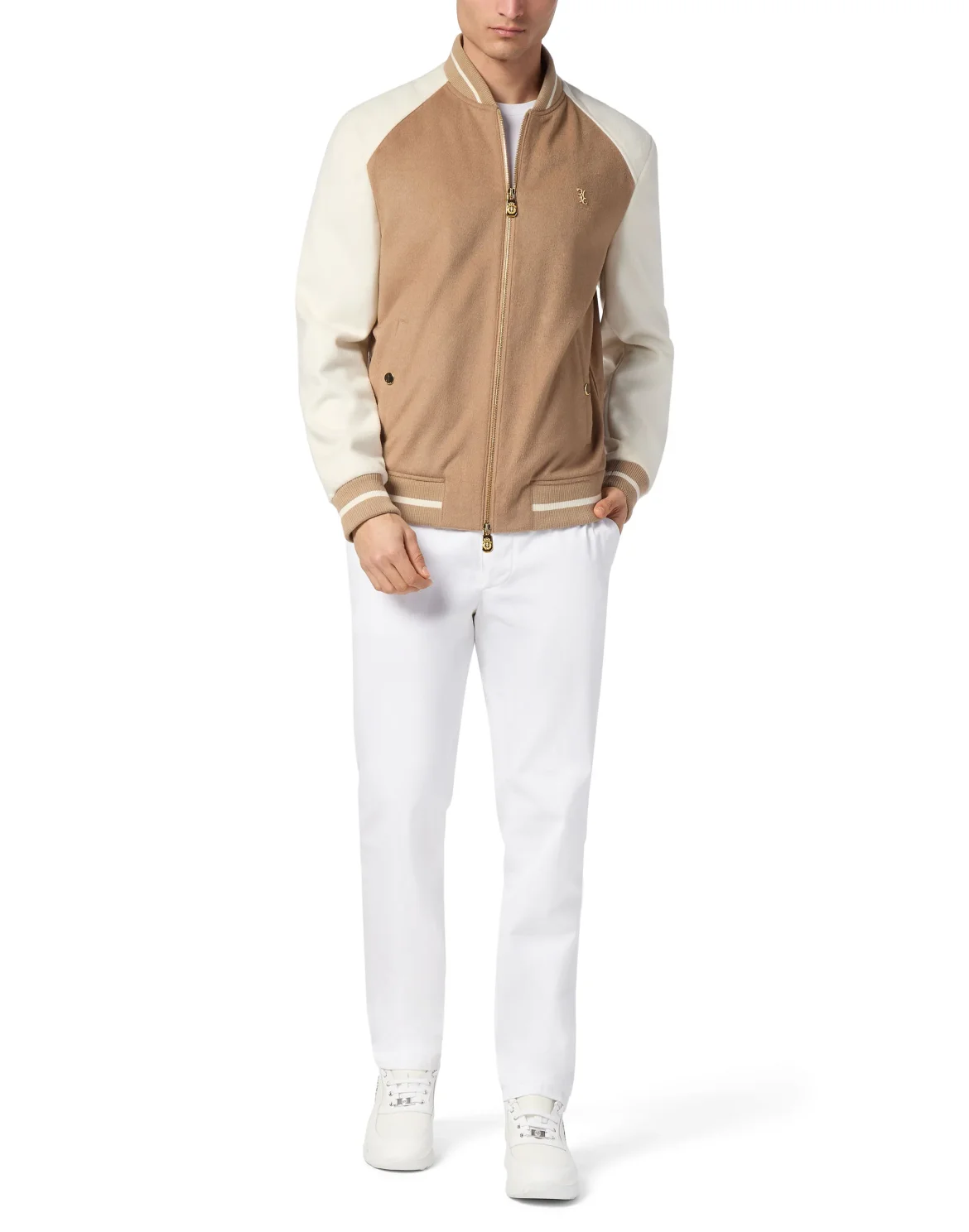 Wool Reglan Bomber, цвет: Бежевый