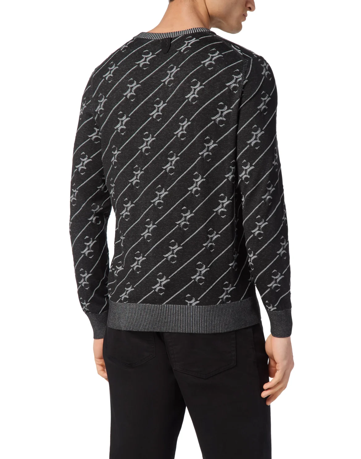 Silk Pullover Round Neck LS, цвет: Черный