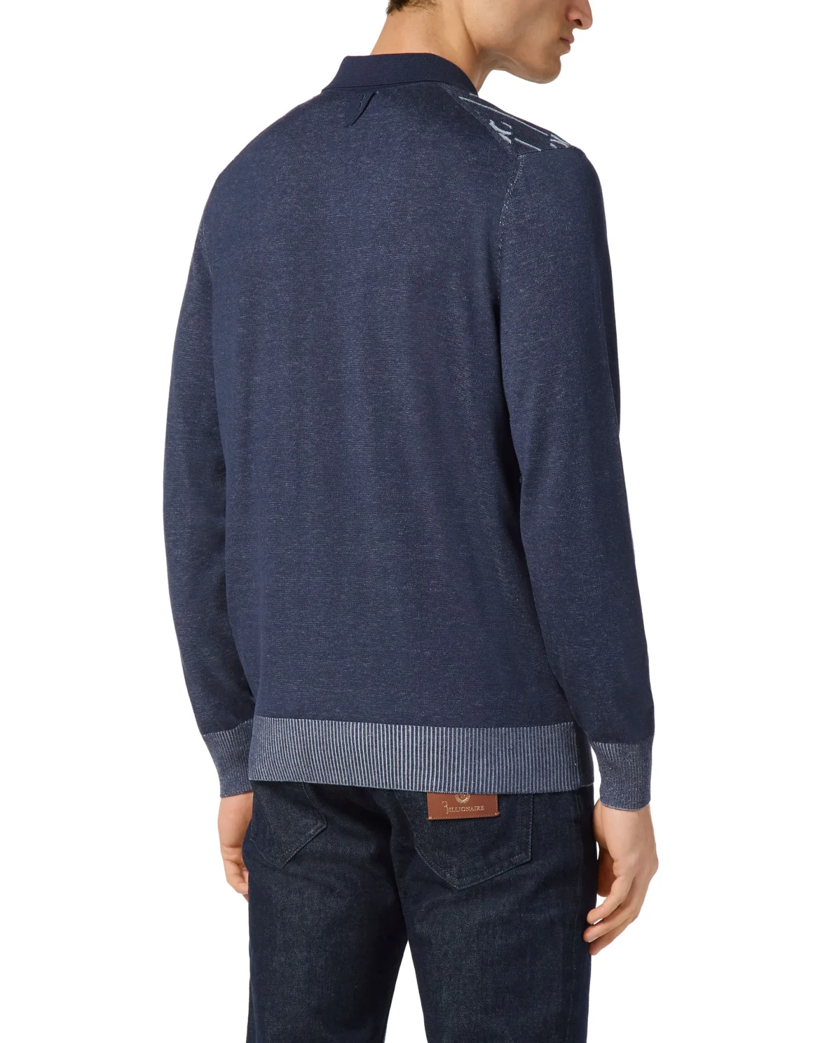 Silk Polo Shirt LS, цвет: Синий