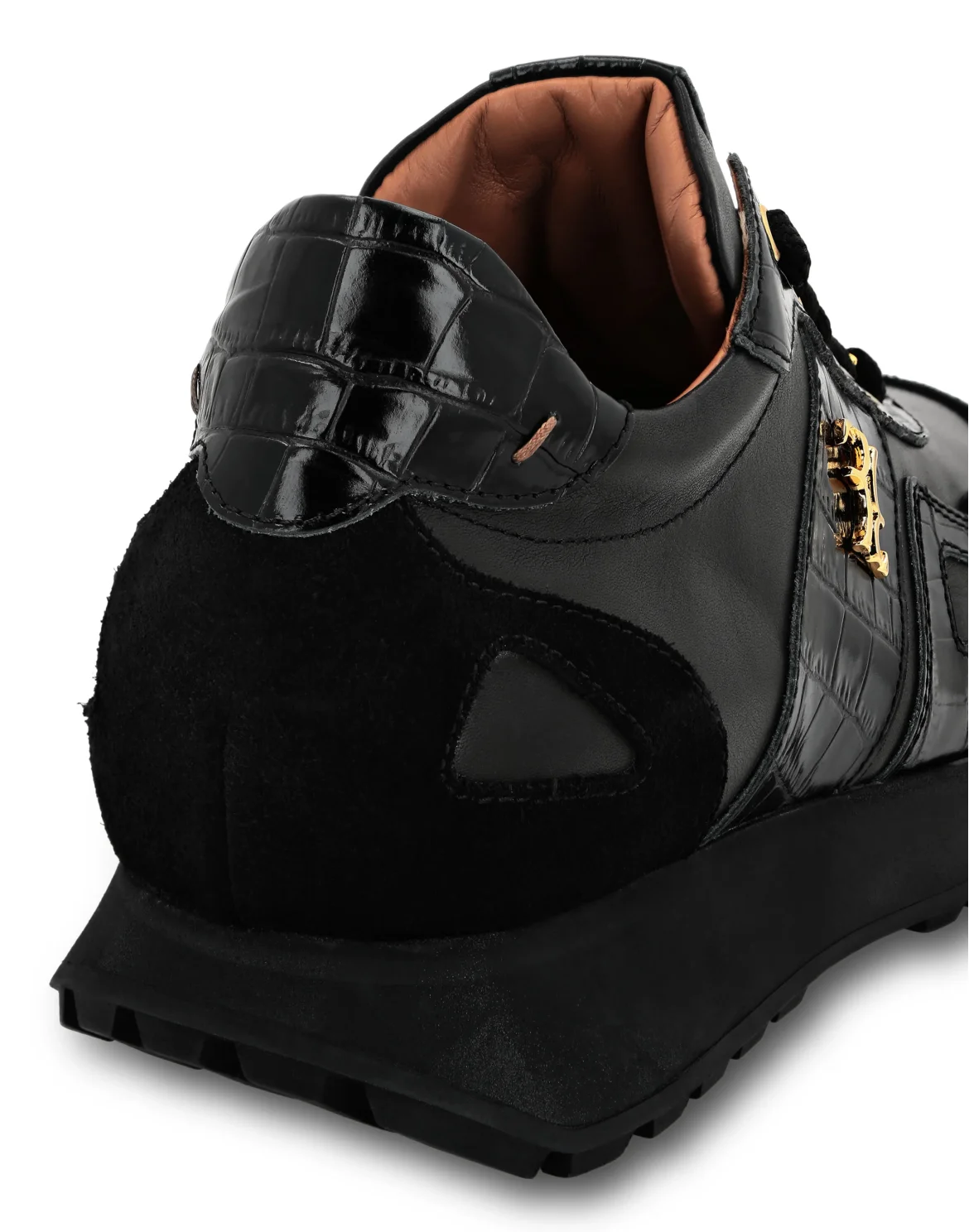 Crocco Printed Nabuk& Suede Runner, цвет: Черный