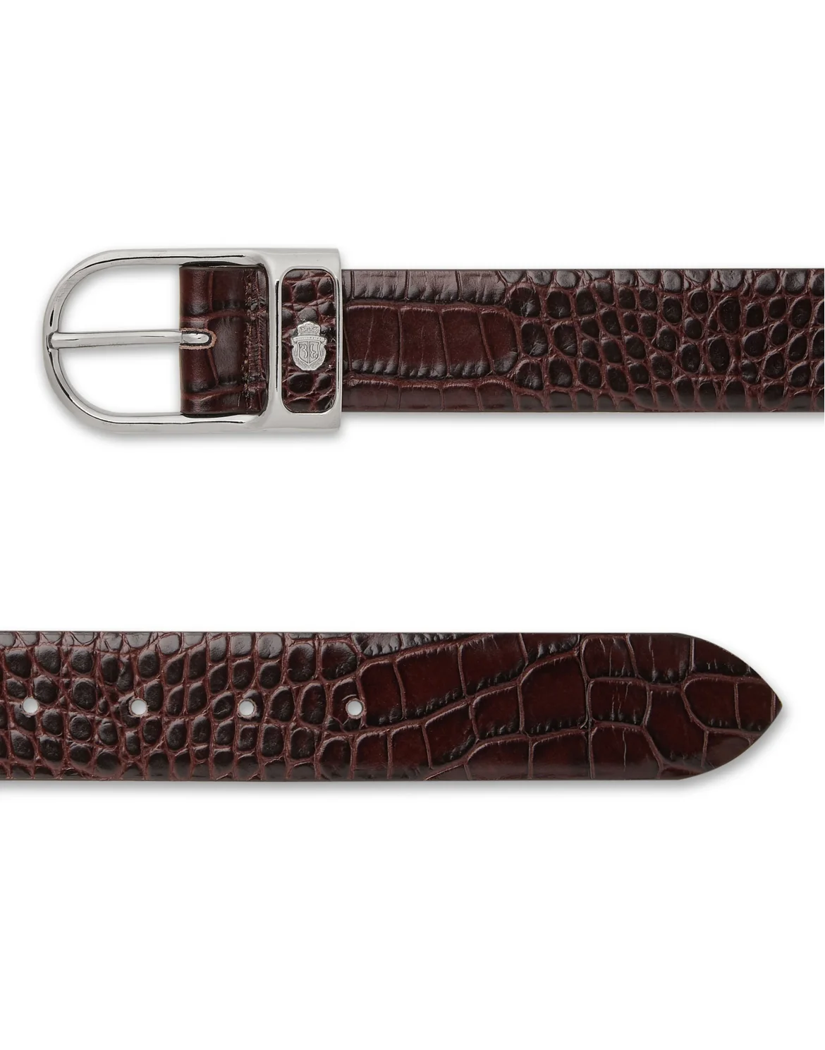 Leather Belt Crocco, цвет: Коричневый