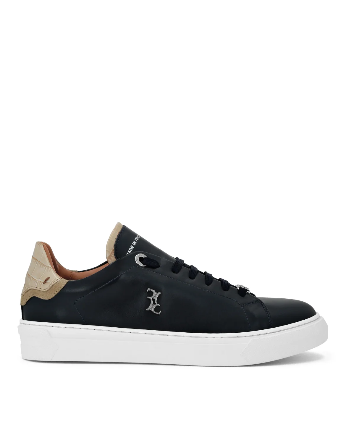 Nappa Leather Lo-Top Sneakers Crocco, цвет: Синий