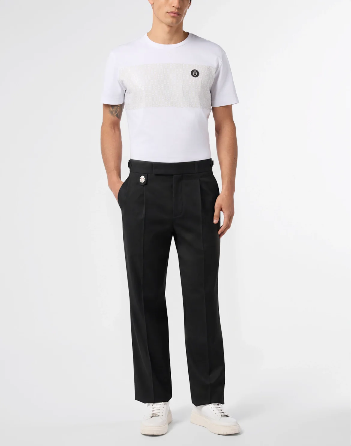 Gabardine Chinos Trousers, цвет: Черный