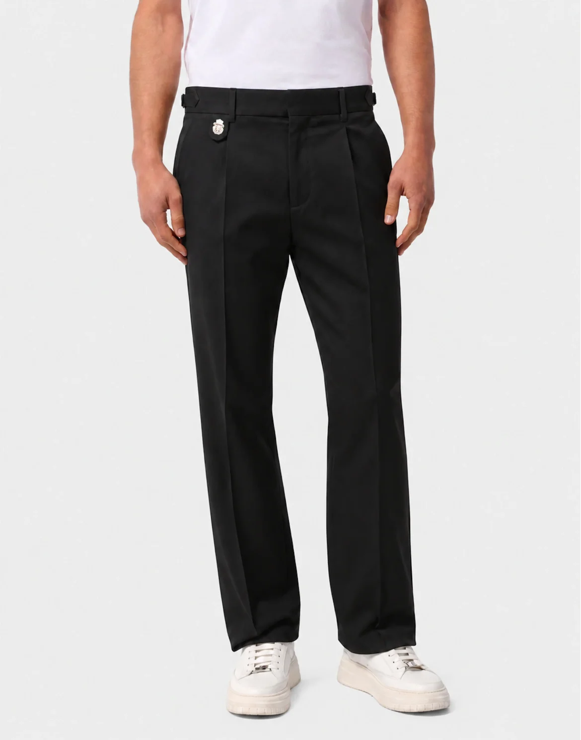 Gabardine Chinos Trousers, цвет: Черный