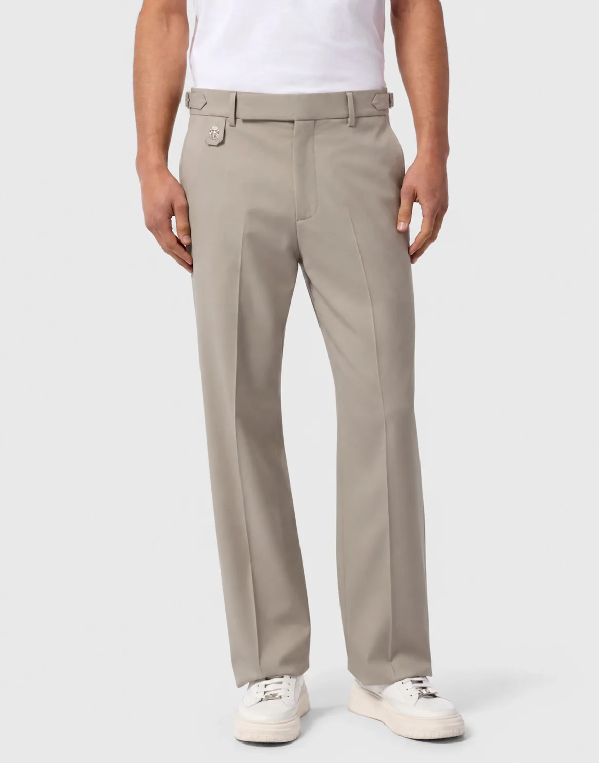 Gabardine Chinos Trousers, цвет: Бежевый