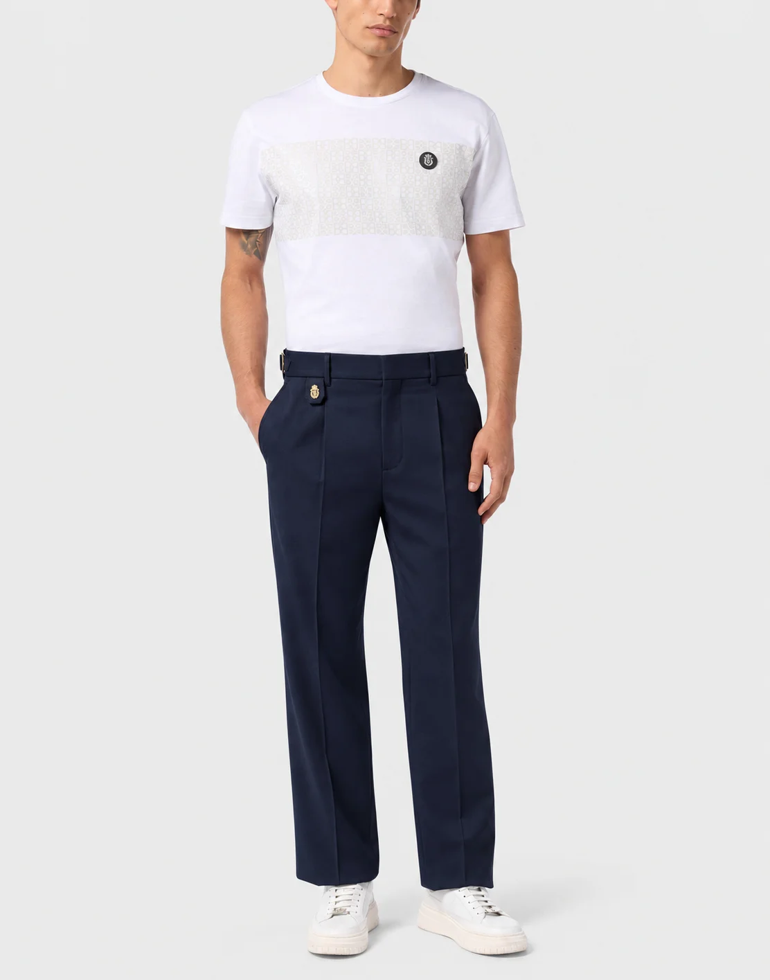 Gabardine Chinos Trousers, цвет: Синий