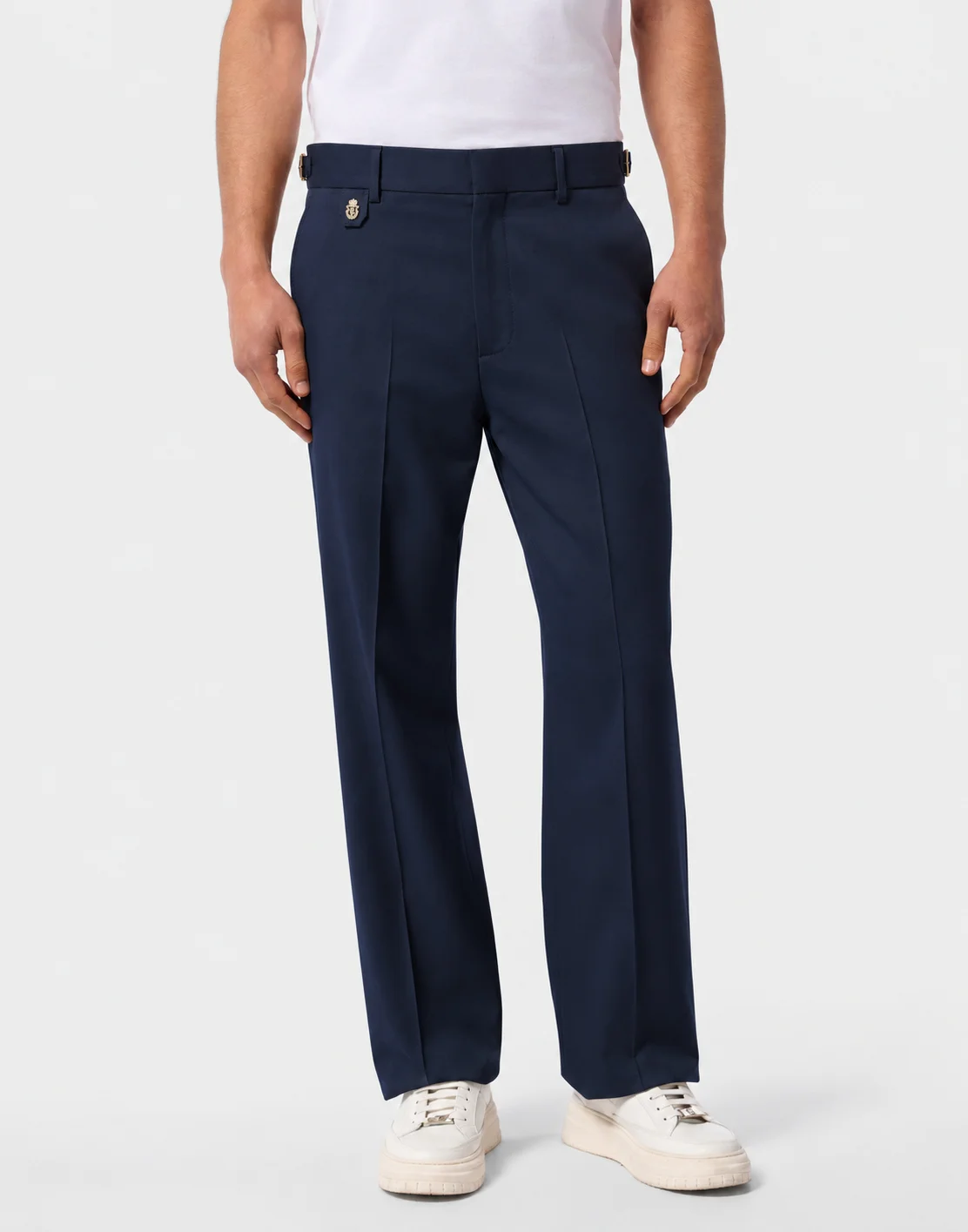 Gabardine Chinos Trousers, цвет: Синий